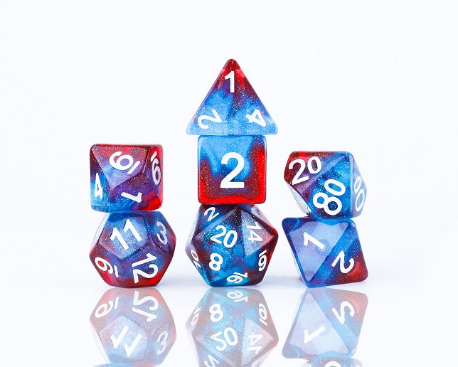 SIRIUS DICE: Celestial - Starry Skies Semi-Transparent 7 DIE SET
