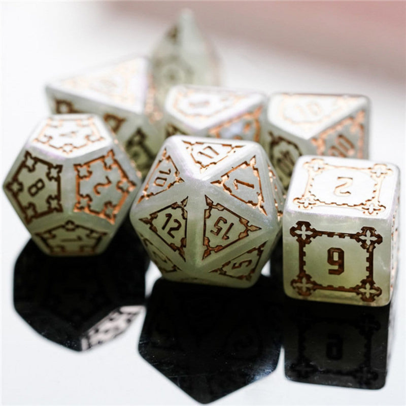Huge Gray Castle Dice Set - 25mm