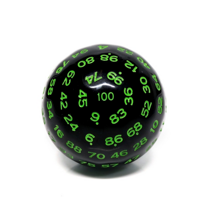 45mm D100 - Black Opaque with Green