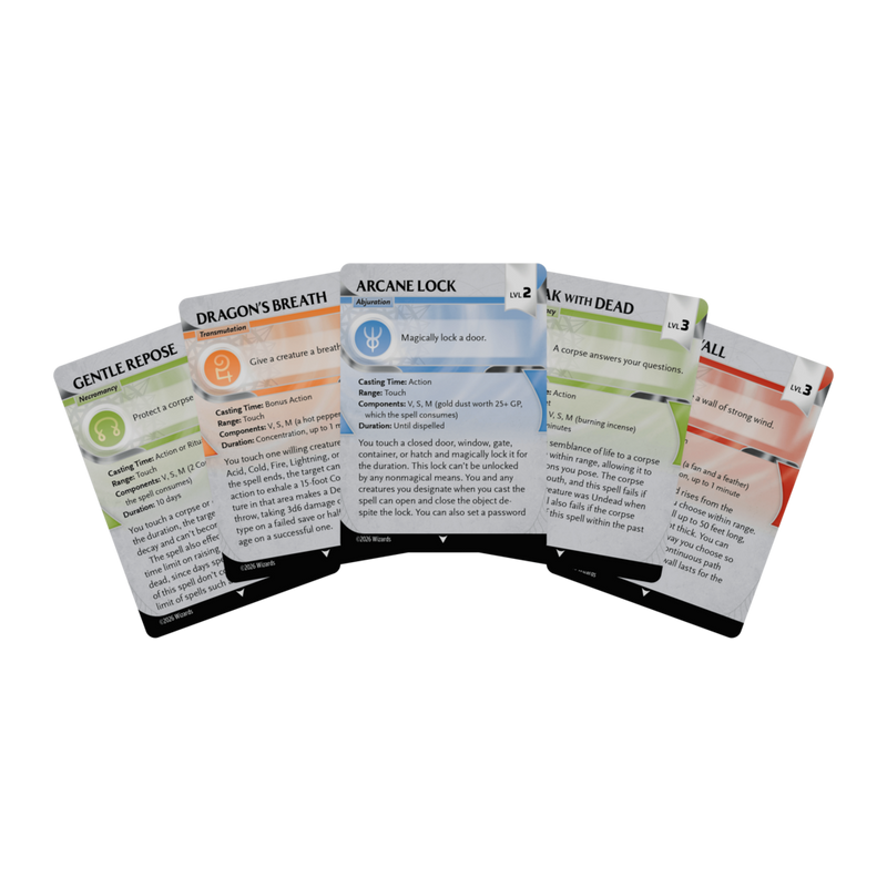 Dungeons And Dragons Spell Reference Cards: Levels 2–3
