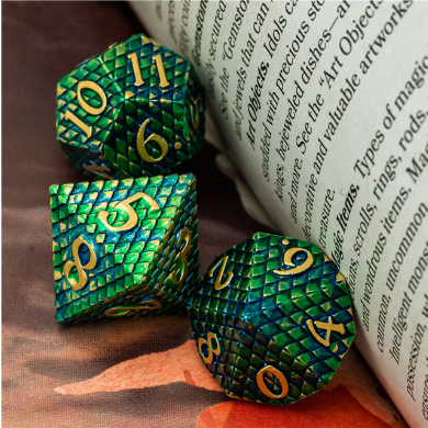Dragon Scale: Venom - Metal RPG Dice Set