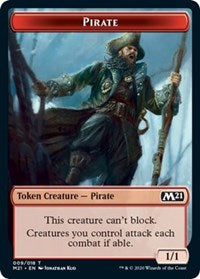 Pirate // Treasure Double-Sided Token (9 // 15) [Core Set 2021]