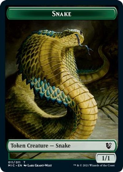 Snake // Spirit Double-Sided Token (11 // 2) [Commander: Innistrad: Midnight Hunt]