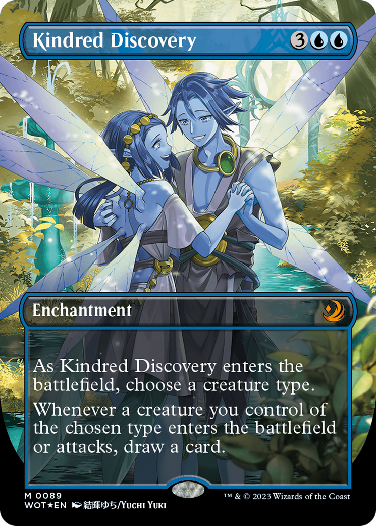 Kindred Discovery (Anime Borderless) (Confetti Foil) (89) [Wilds of Eldraine: Enchanting Tales]