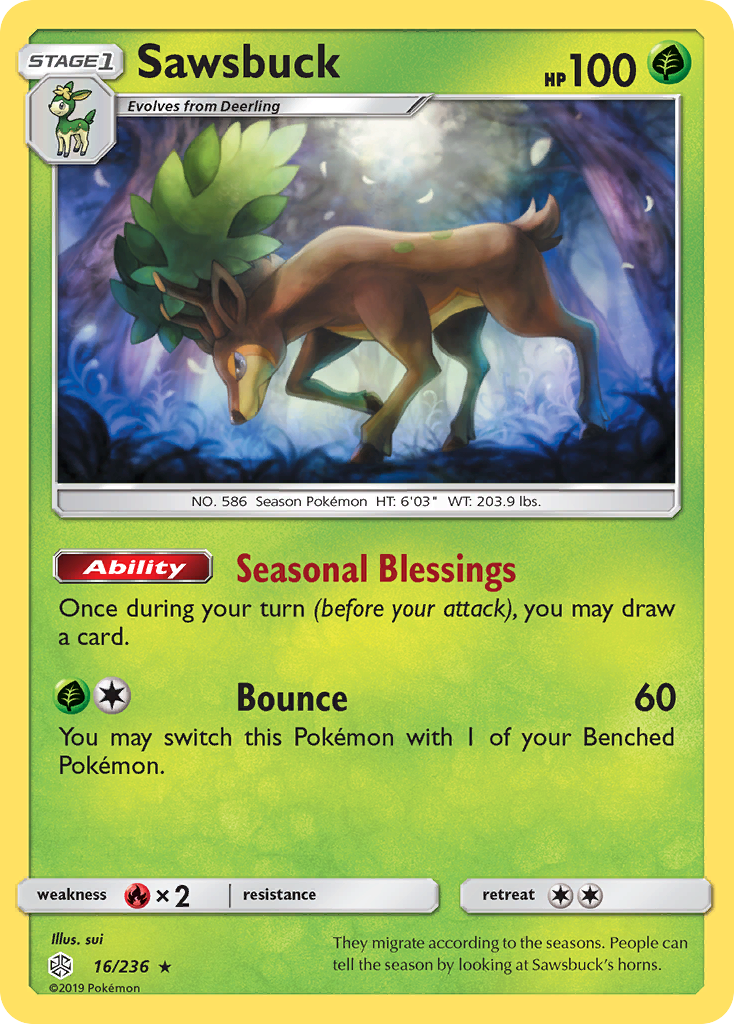 Sawsbuck (16/236) [SM - Cosmic Eclipse]