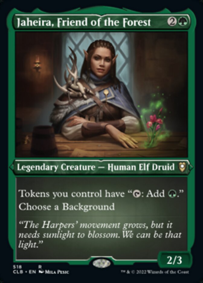Jaheira, Friend of the Forest (Foil Etched) (518) [Commander Legends: Battle for Baldur's Gate]