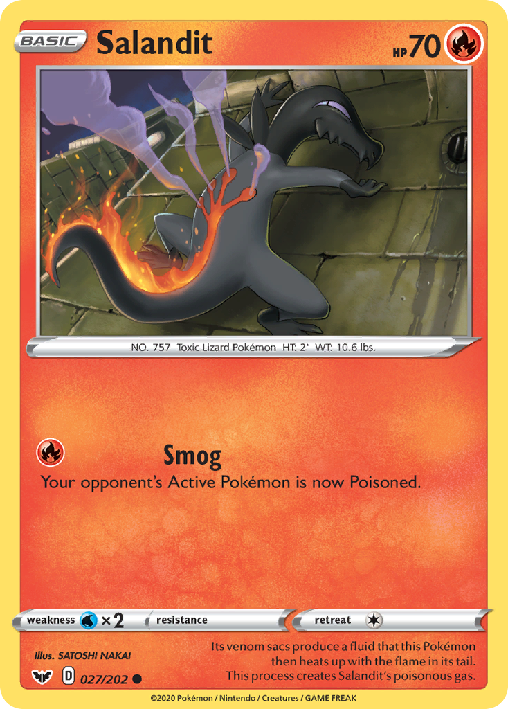 Salandit (027/202) [SWSH01: Sword & Shield Base Set]