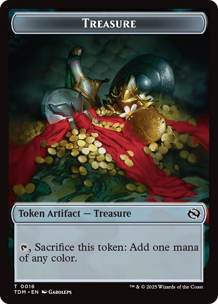 Treasure // Zombie Druid Double-Sided Token (16 // 10) [Commander: Tarkir: Dragonstorm]
