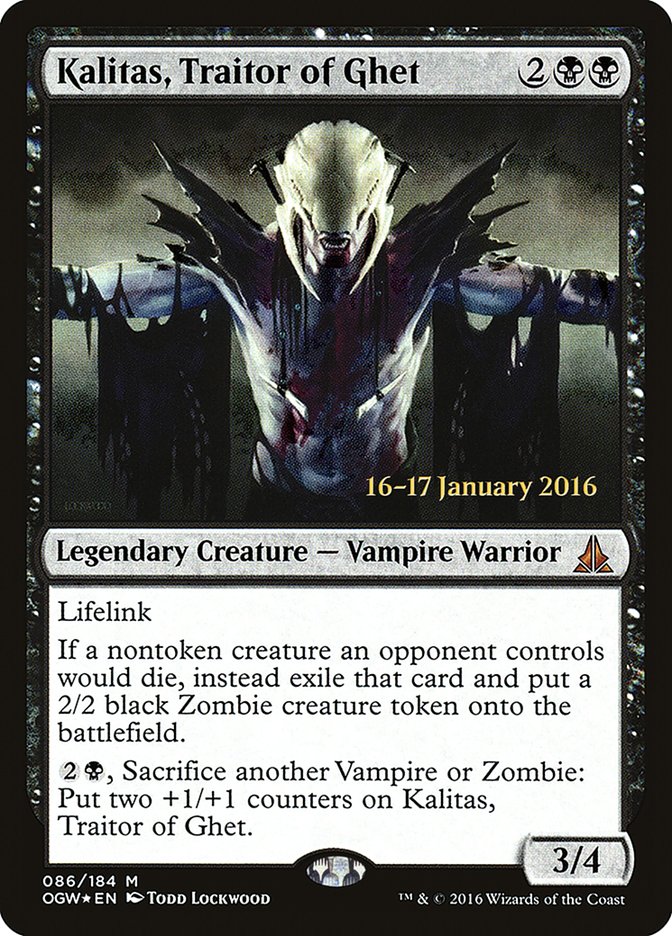 Kalitas, Traitor of Ghet (86) [Prerelease Cards]