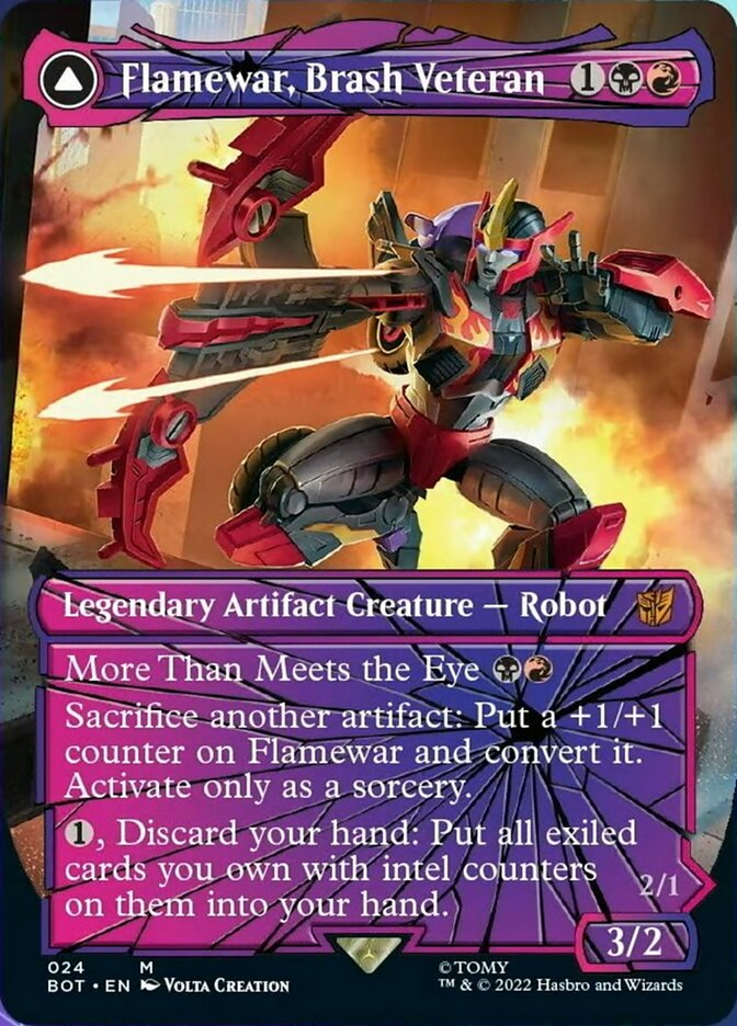 Flamewar, Brash Veteran (Shattered Glass) (24) [Universes Beyond: Transformers]