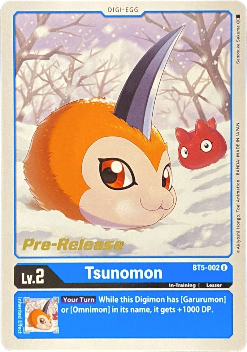 Tsunomon (BT5-002 U) [Battle of Omni Pre-Release Cards]