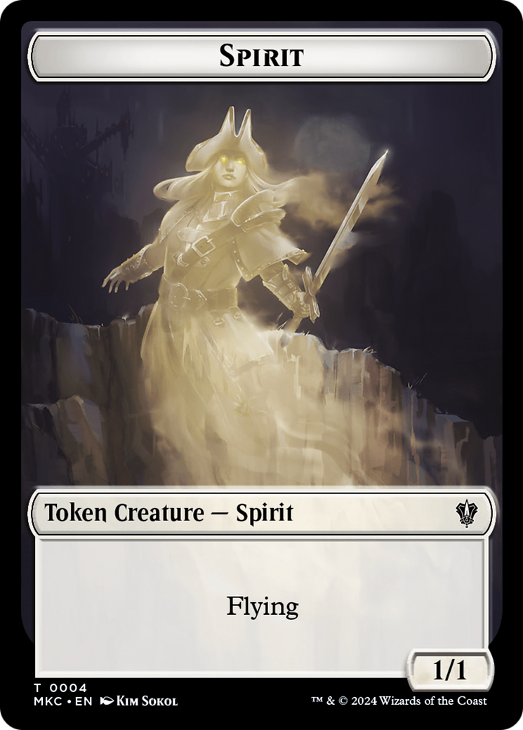 Spirit // Phyrexian Germ Double-Sided Token (4 // 10) [Commander: Murders at Karlov Manor]
