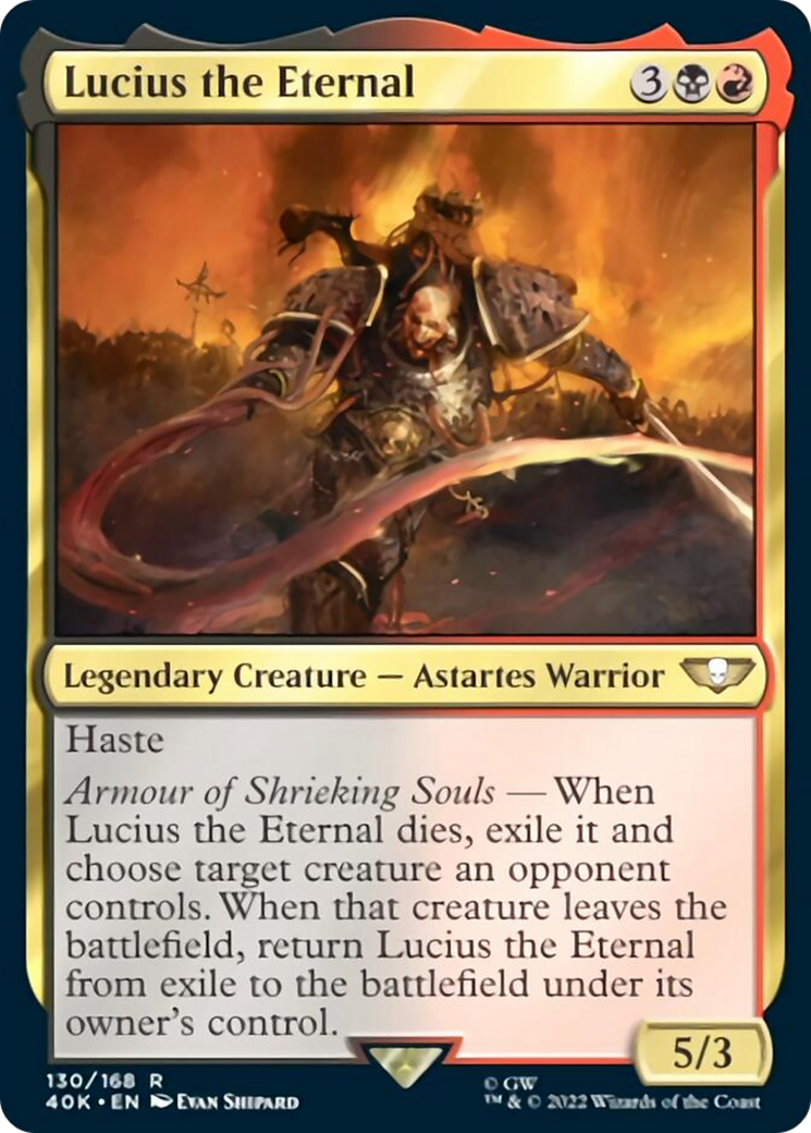 Lucius the Eternal (Surge Foil) (130) [Universes Beyond: Warhammer 40,000]