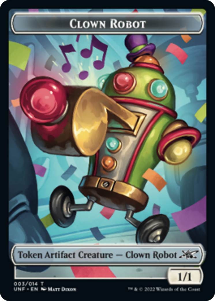 Clown Robot (003) // Treasure (013) Double-sided Token [Unfinity]