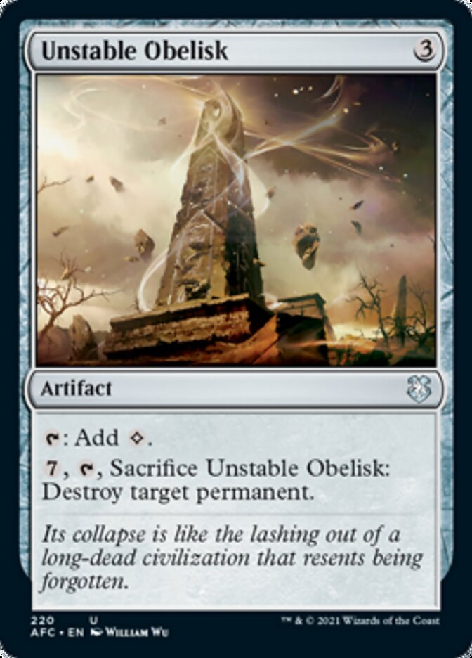 Unstable Obelisk (220) [Commander: Adventures in the Forgotten Realms]