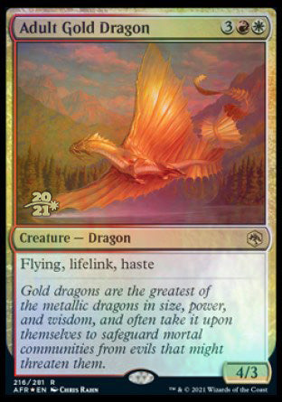 Adult Gold Dragon (216) [Prerelease Cards]