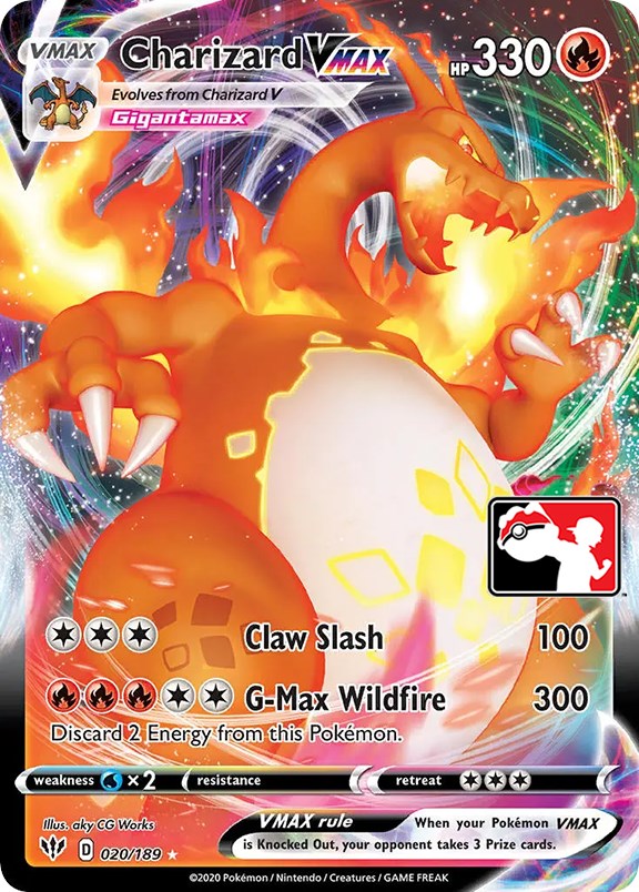 Charizard VMAX (020/189) [Prize Pack Series Cards]