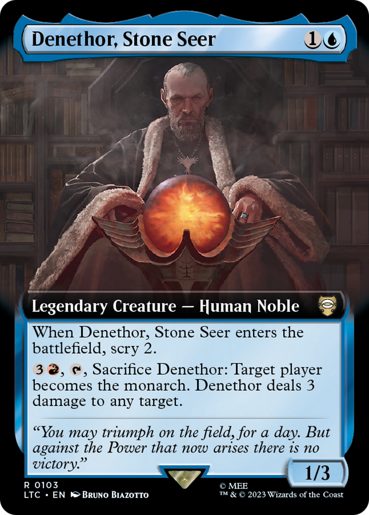 Denethor, Stone Seer (Extended Art) (103) [Commander: The Lord of the Rings: Tales of Middle-earth]