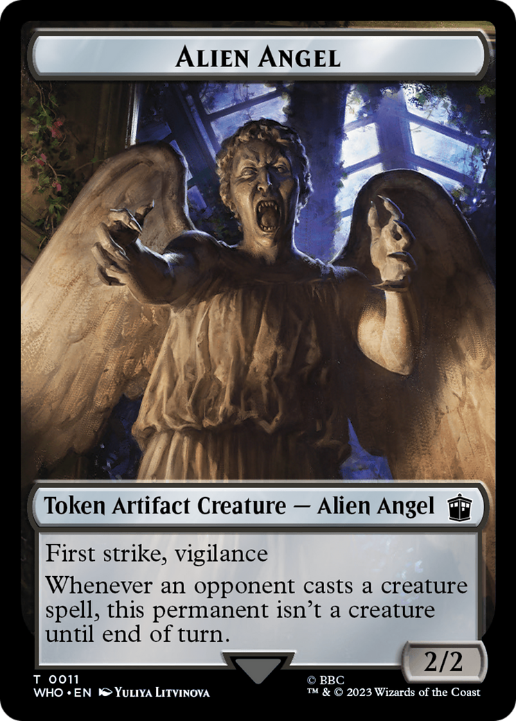 Alien Angel // Mutant Double-Sided Token (11 // 18) [Universes Beyond: Doctor Who]