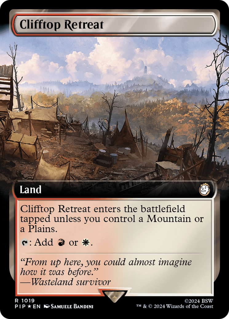 Clifftop Retreat (Extended Art) (Surge Foil) (1019) [Universes Beyond: Fallout]
