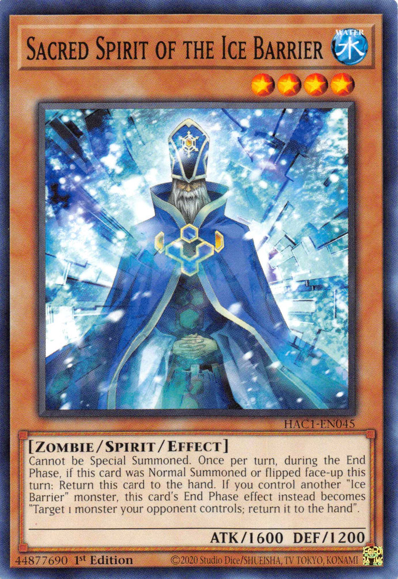 Sacred Spirit of the Ice Barrier (HAC1-EN045) [Hidden Arsenal: Chapter 1]