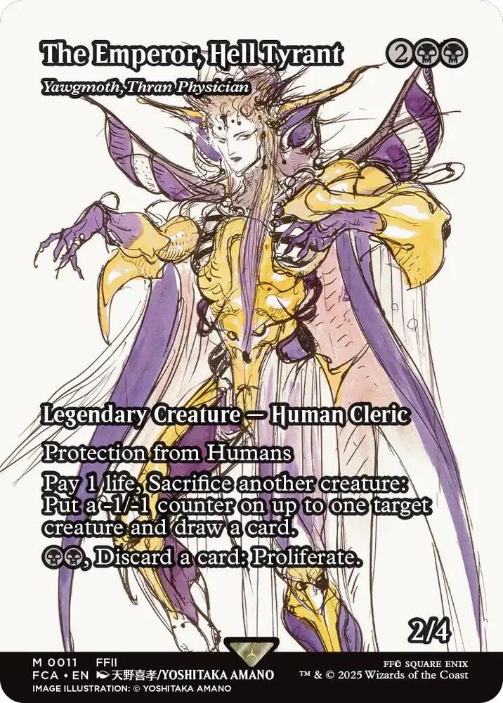 The Emperor, Hell Tyrant - Yawgmoth, Thran Physician (Showcase) (11) [FINAL FANTASY: Through the Ages]
