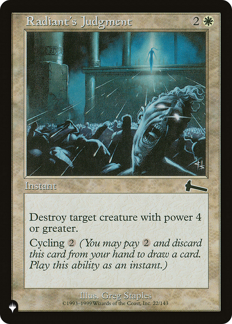 Radiant's Judgment (22/143) [The List Reprints]