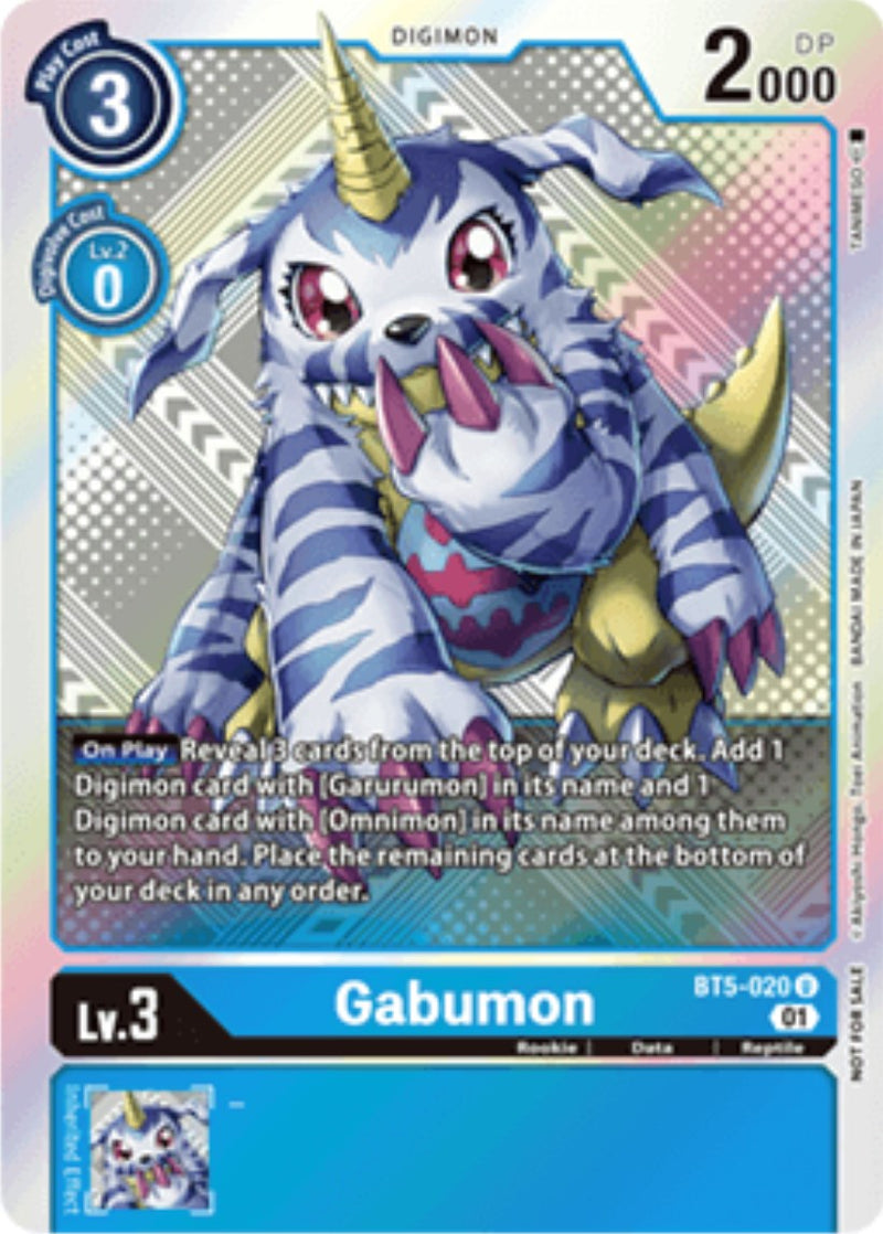 Gabumon (X Record Pre-Release Tournament Winner Card) (BT5-020 U) [X Record Pre-Release Cards]
