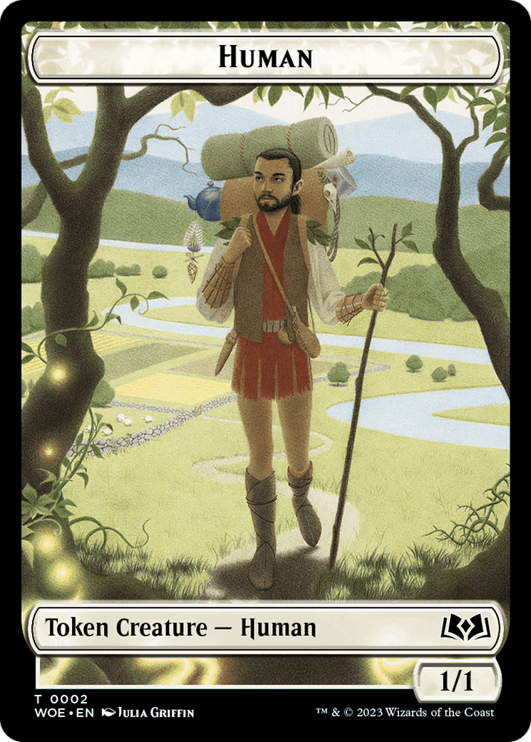 Human // Food (0013) Double-Sided Token (2 // 13) [Wilds of Eldraine]