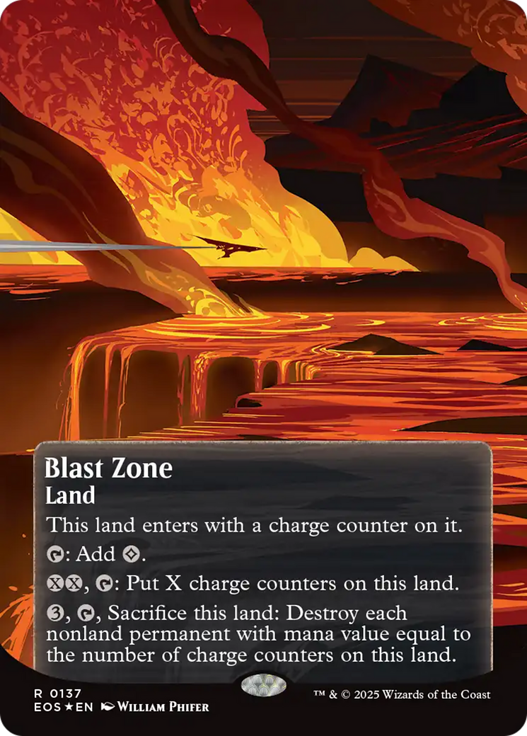 Blast Zone (0137) (Borderless) (Galaxy Foil) (137) [Edge of Eternities: Stellar Sights]