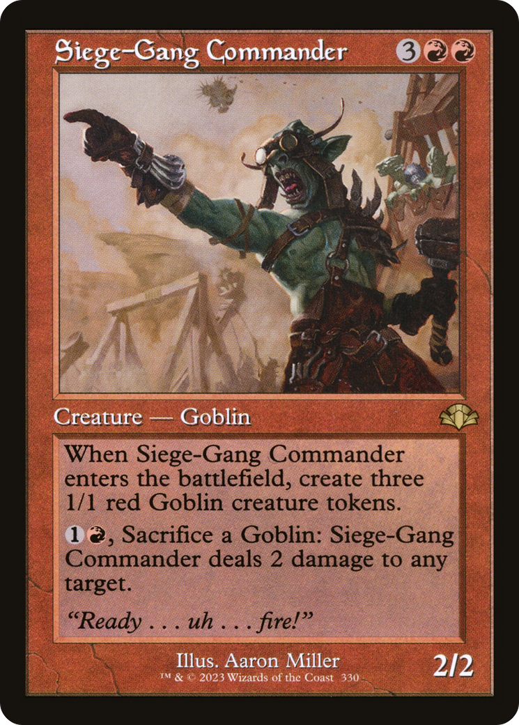 Siege-Gang Commander (Retro Frame) (330) [Dominaria Remastered]