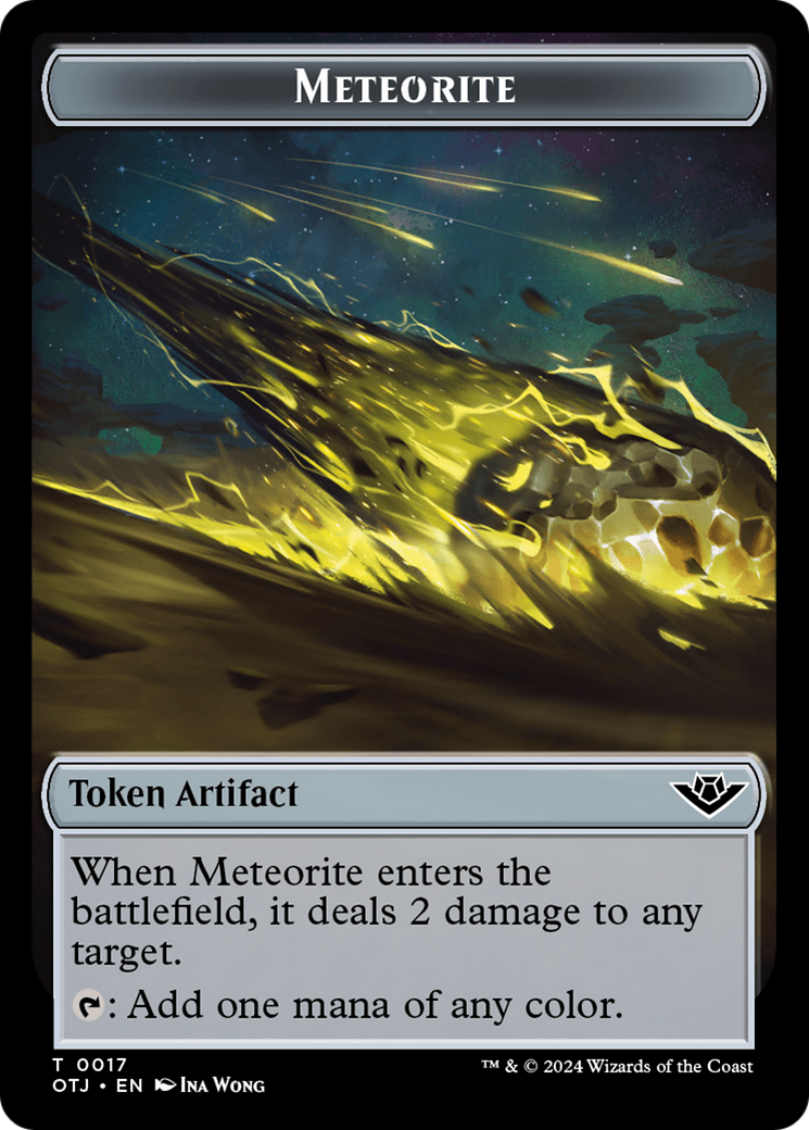 Treasure // Meteorite Double-Sided Token (18 // 17) [Outlaws of Thunder Junction]