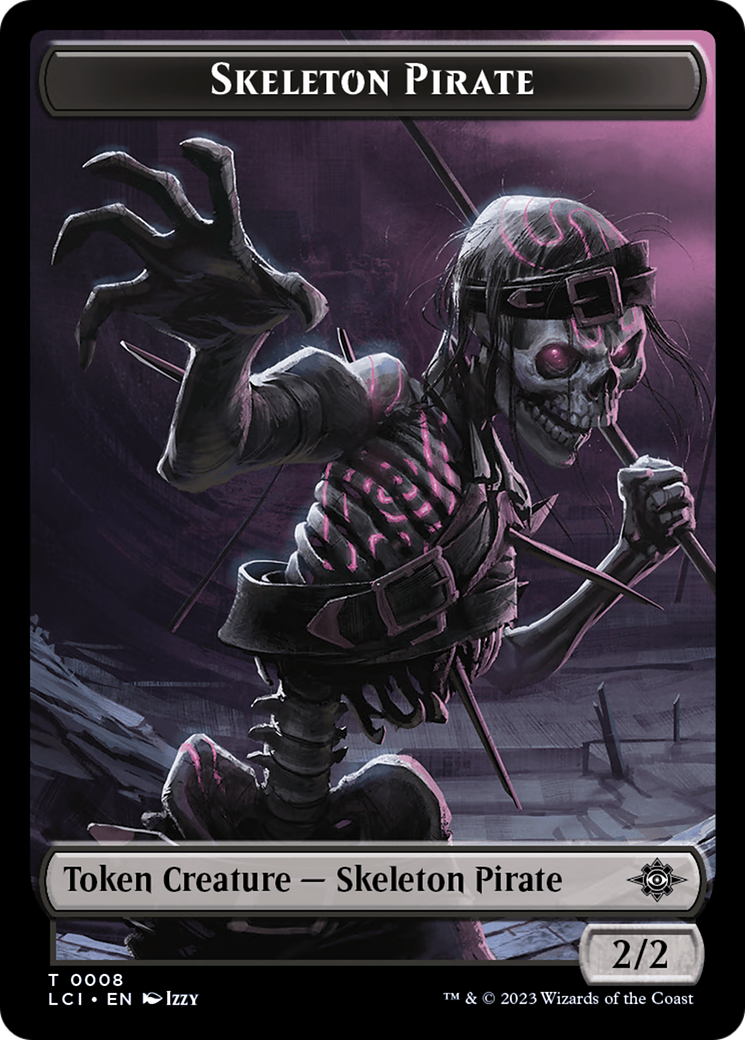 Fungus Dinosaur // Skeleton Pirate Double-Sided Token (12 // 8) [The Lost Caverns of Ixalan]