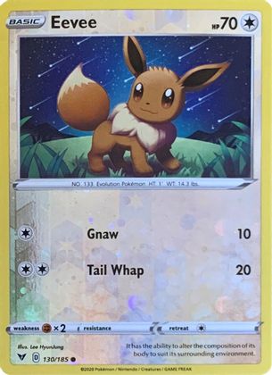 Eevee - 130/185 (Reverse Cosmos Holo) (130/185) [Miscellaneous Cards & Products]