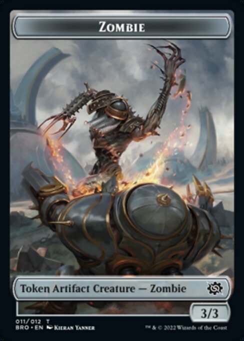 Powerstone // Zombie Double-Sided Token (7 // 11) [The Brothers' War]
