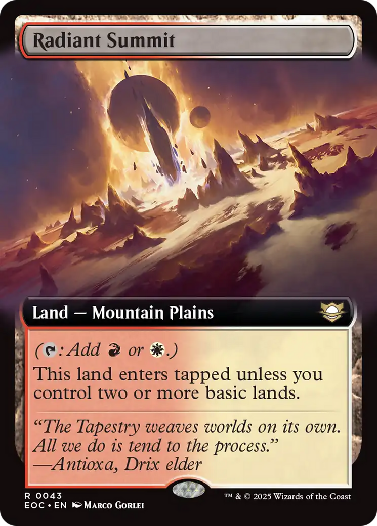 Radiant Summit (Extended Art) (43) [Commander: Edge of Eternities]
