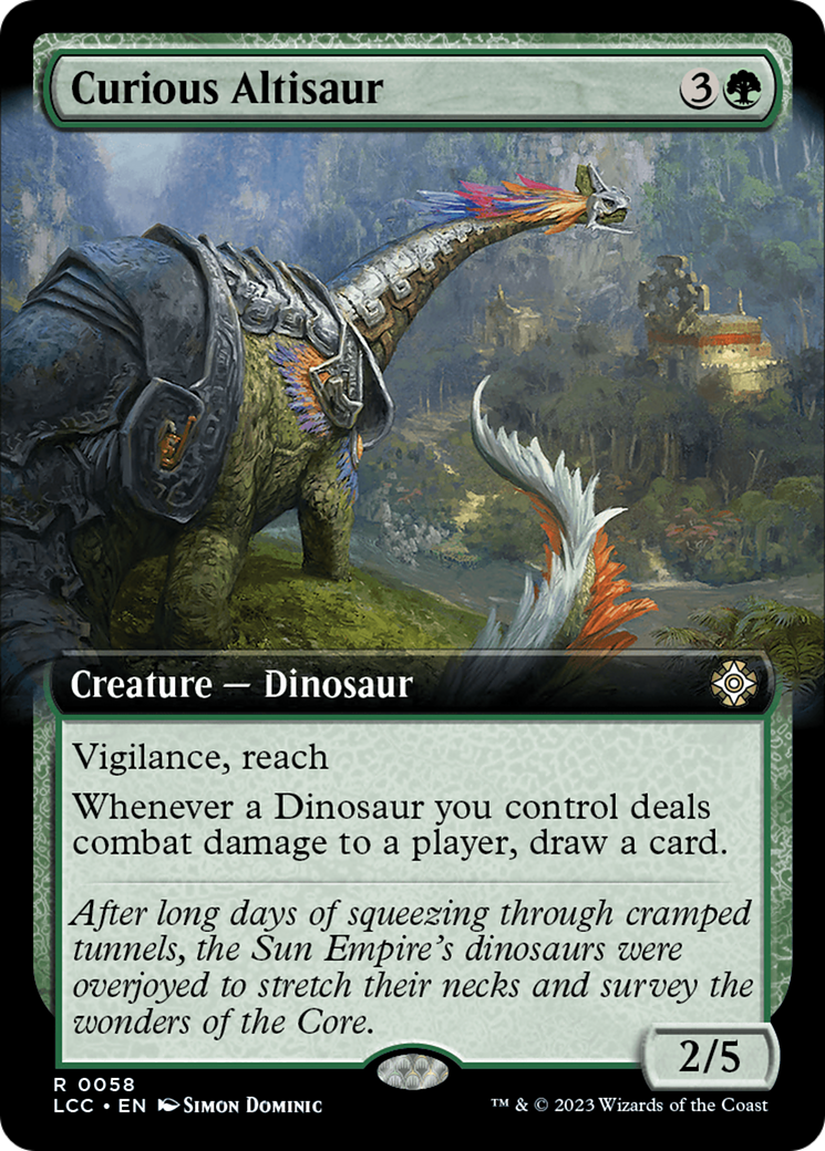 Curious Altisaur (Extended Art) (58) [Commander: The Lost Caverns of Ixalan]