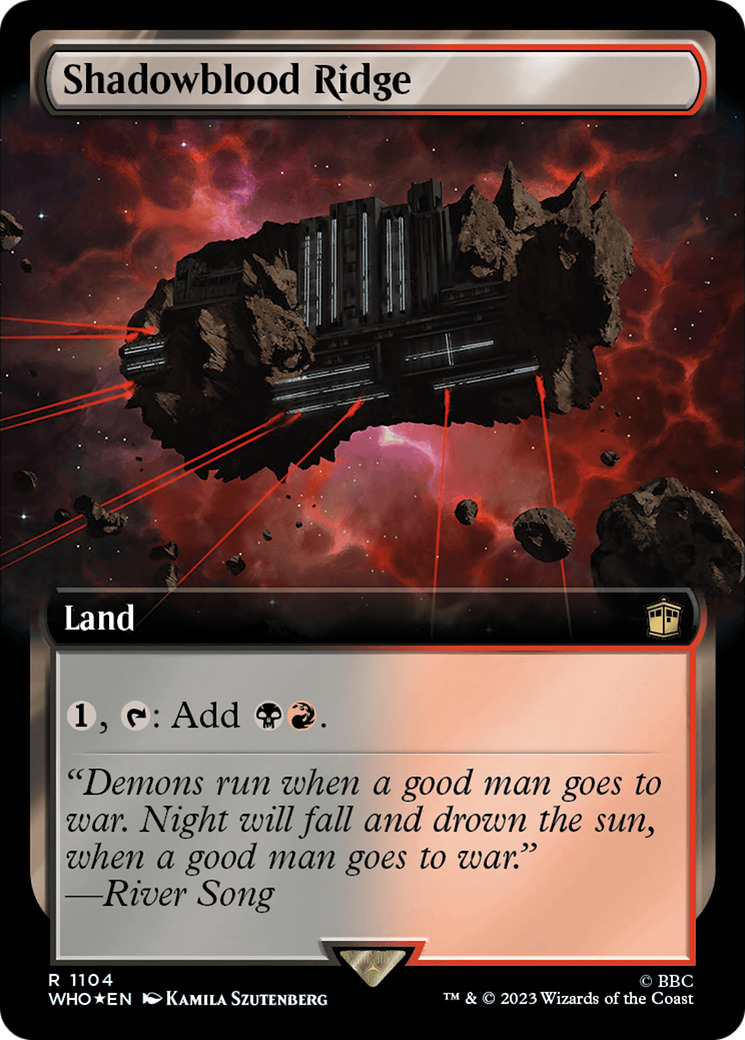 Shadowblood Ridge (Extended Art) (Surge Foil) (1104) [Universes Beyond: Doctor Who]