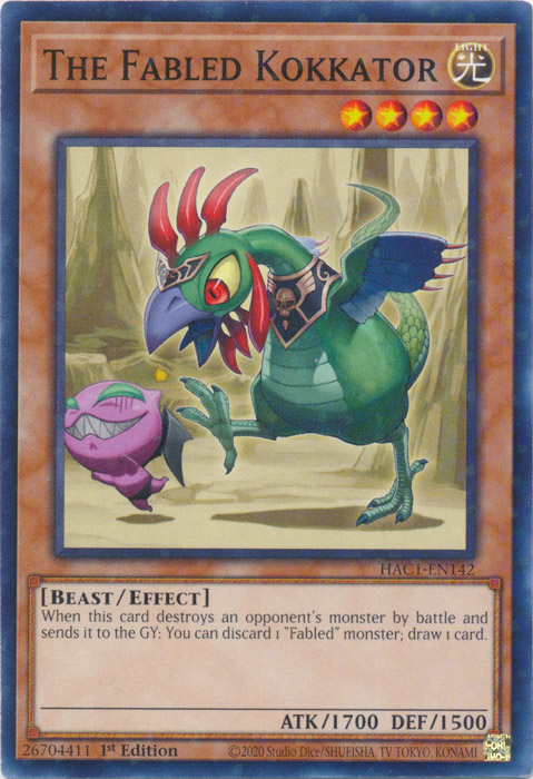 The Fabled Kokkator (Duel Terminal) (HAC1-EN142) [Hidden Arsenal: Chapter 1]
