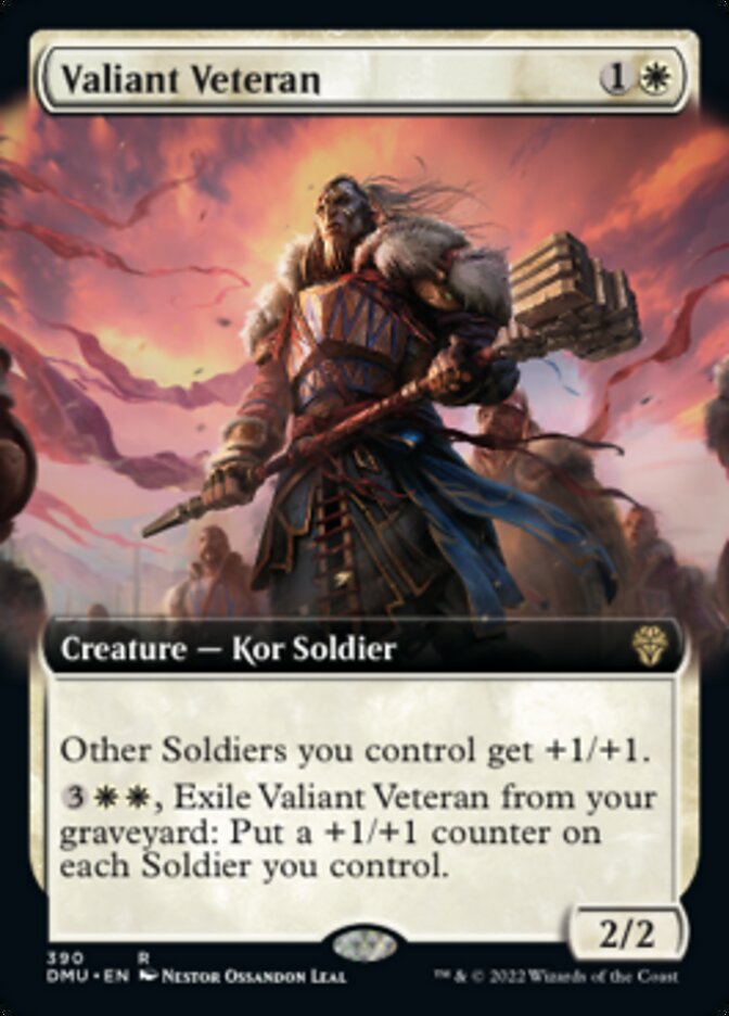 Valiant Veteran (Extended Art) (390) [Dominaria United]