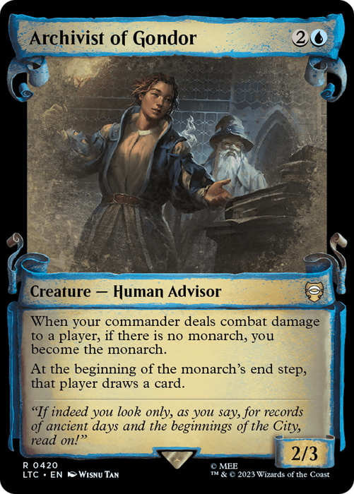 Archivist of Gondor [The Lord of the Rings: Tales of Middle-Earth Commander Showcase Scrolls]