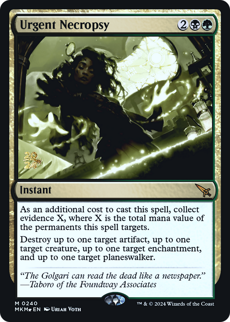 Urgent Necropsy (240) [Prerelease Cards]