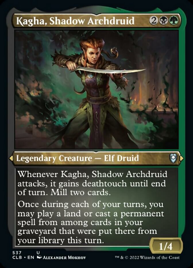 Kagha, Shadow Archdruid (Foil Etched) (537) [Commander Legends: Battle for Baldur's Gate]