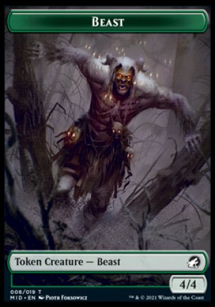 Wolf // Beast Double-Sided Token (13 // 8) [Innistrad: Midnight Hunt]