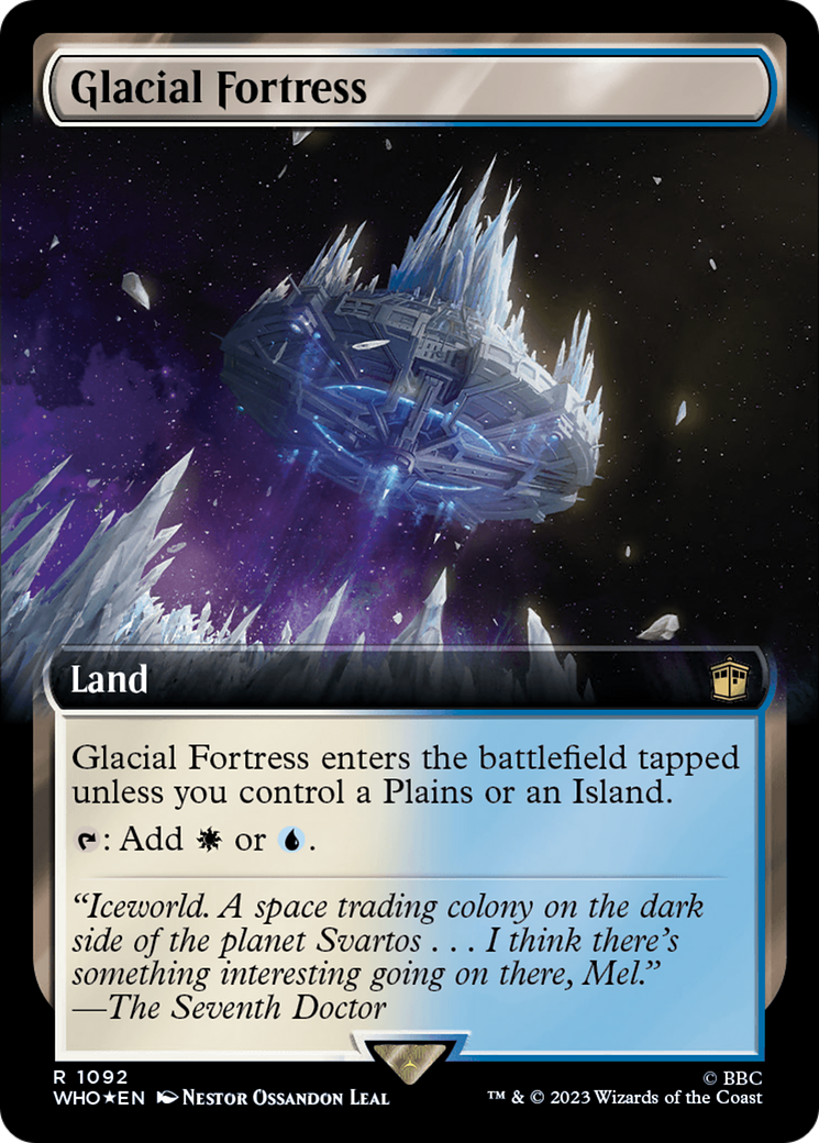 Glacial Fortress (Extended Art) (Surge Foil) (1092) [Universes Beyond: Doctor Who]