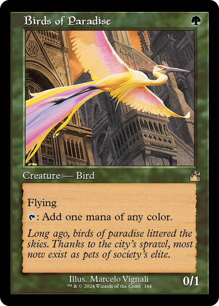 Birds of Paradise (Retro Frame) (344) [Ravnica Remastered]