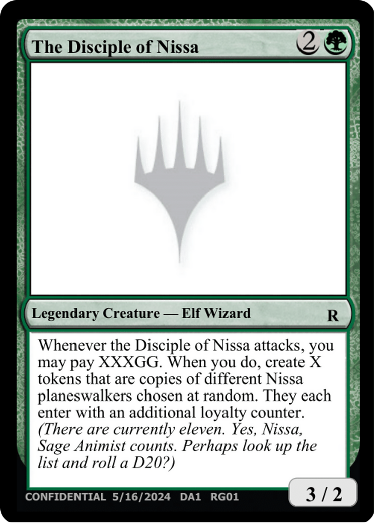 The Disciple of Nissa [Un-Known Event Playtest Cards]