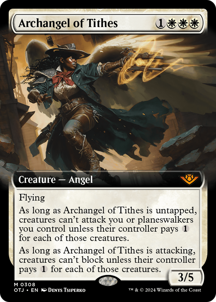 Archangel of Tithes (Extended Art) (308) [Outlaws of Thunder Junction]