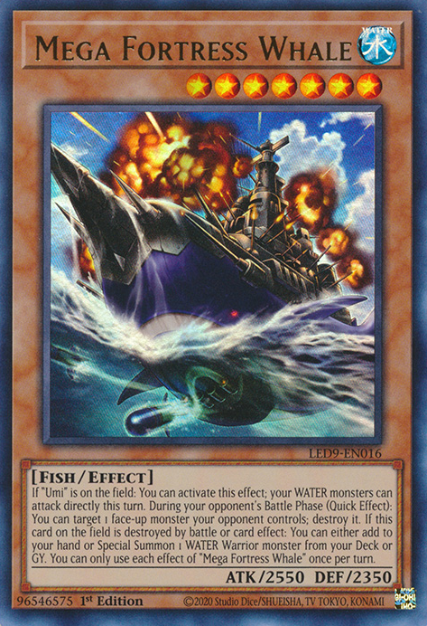 Mega Fortress Whale (LED9-EN016) [Legendary Duelists: Duels From the Deep]