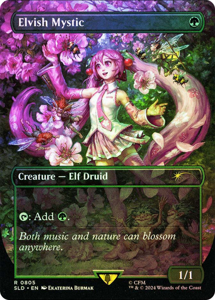 Elvish Mystic (0805) (Rainbow Foil) (805) [Secret Lair Drop Series]